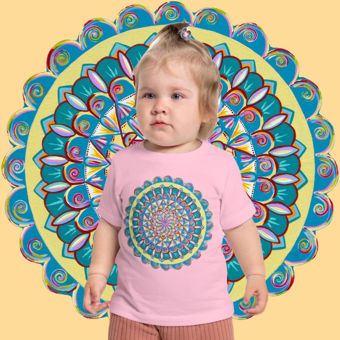 "Almandalayana" Baby T-Shirt - Blue Flame Array Kids clothes