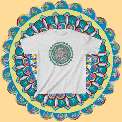 "Almandalayana" Heavy Cotton Tee - Blue Flame Array Kids clothes