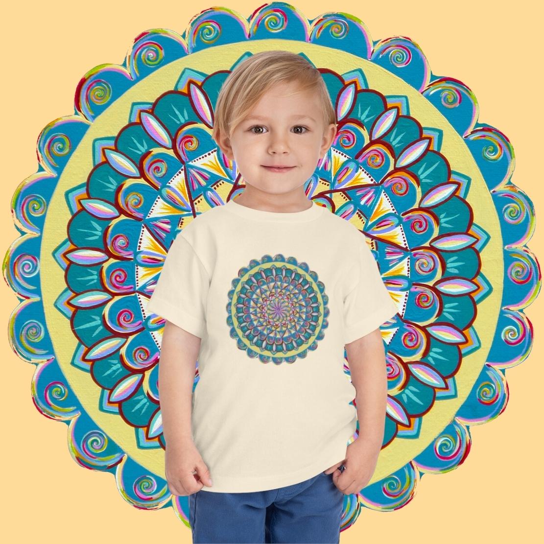 "Almandalayana" Toddler Tee - Blue Flame Array Kids clothes