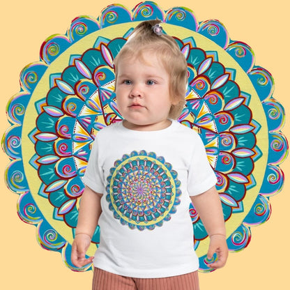 "Almandalayana" Baby T-Shirt - Blue Flame Array Kids clothes