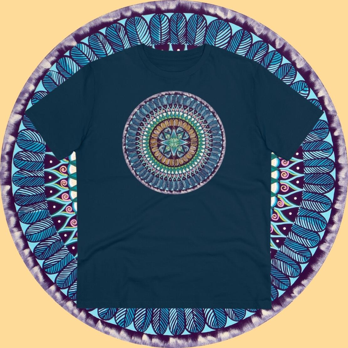 "AquilazurA Kryst'dala" Lords & Ladies Organic TriniTee - Blue Flame Array T-Shirt