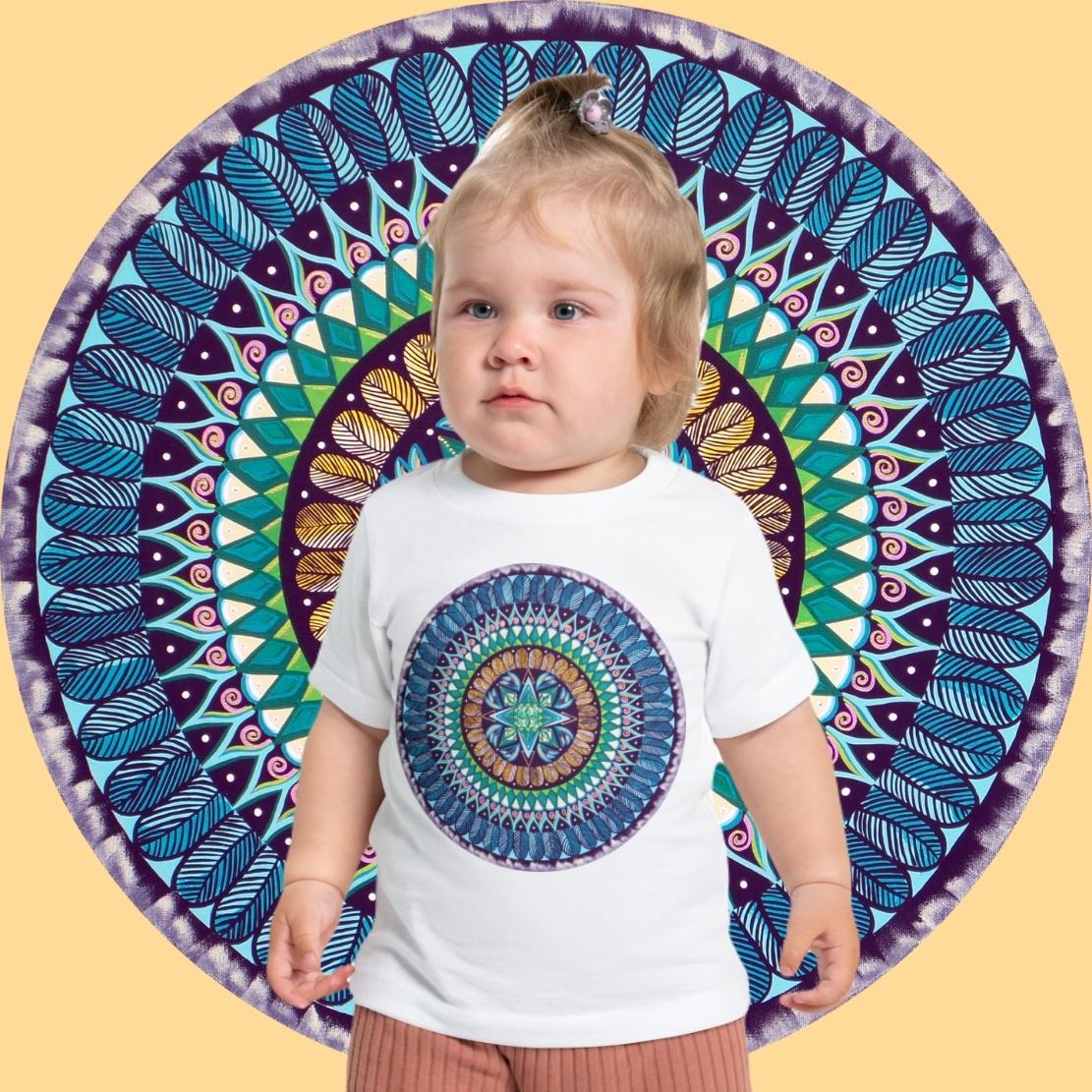 "AquilazurA Kryst'dala" Baby T-Shirt - Blue Flame Array Kids clothes