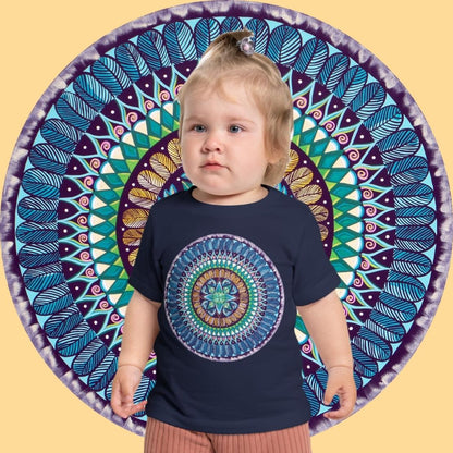 "AquilazurA Kryst'dala" Baby T-Shirt - Blue Flame Array Kids clothes