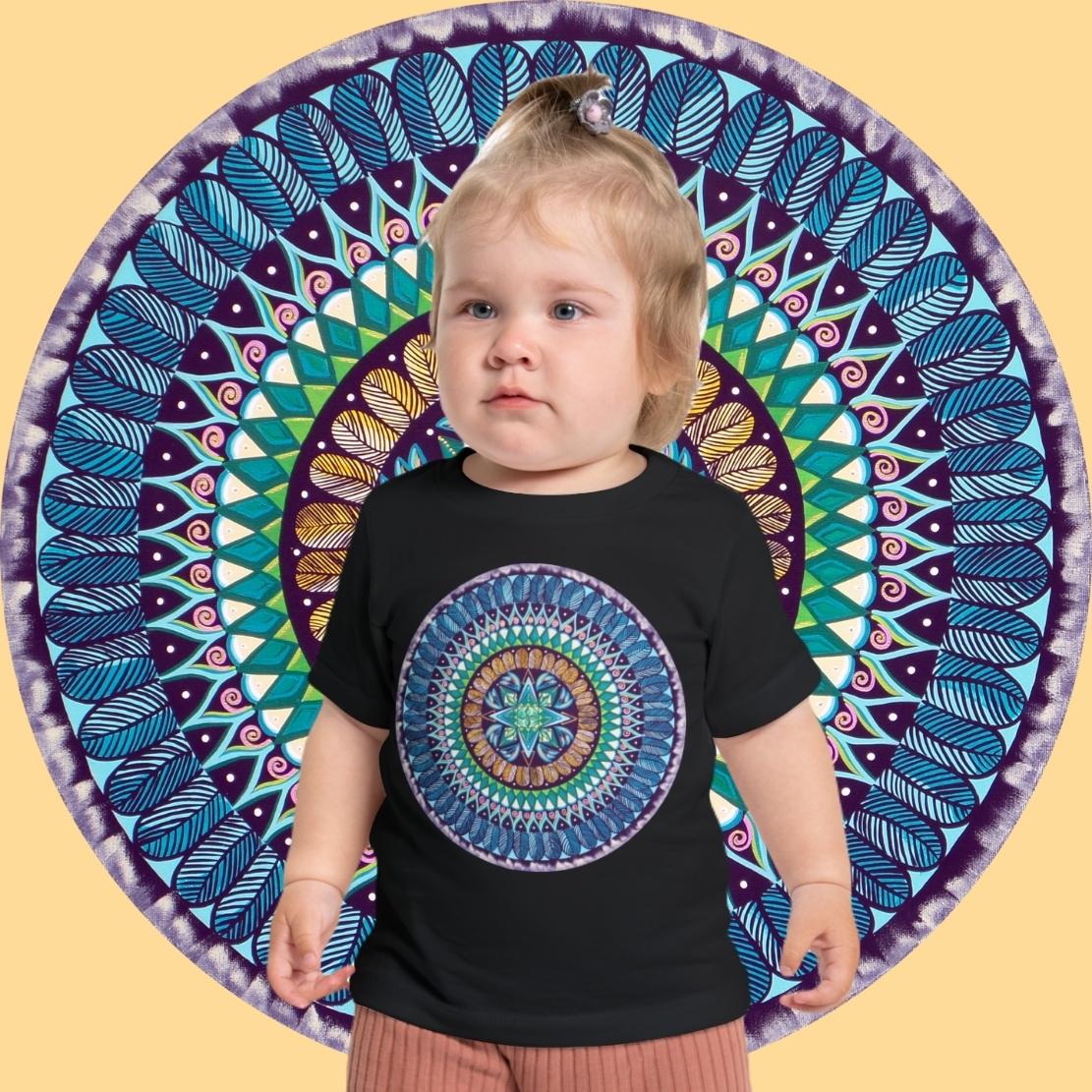 "AquilazurA Kryst'dala" Baby T-Shirt - Blue Flame Array Kids clothes