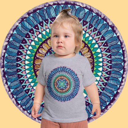 "AquilazurA Kryst'dala" Baby T-Shirt - Blue Flame Array Kids clothes