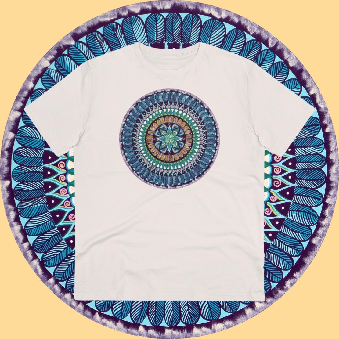 "AquilazurA Kryst'dala" Lords & Ladies Organic TriniTee - Blue Flame Array T-Shirt