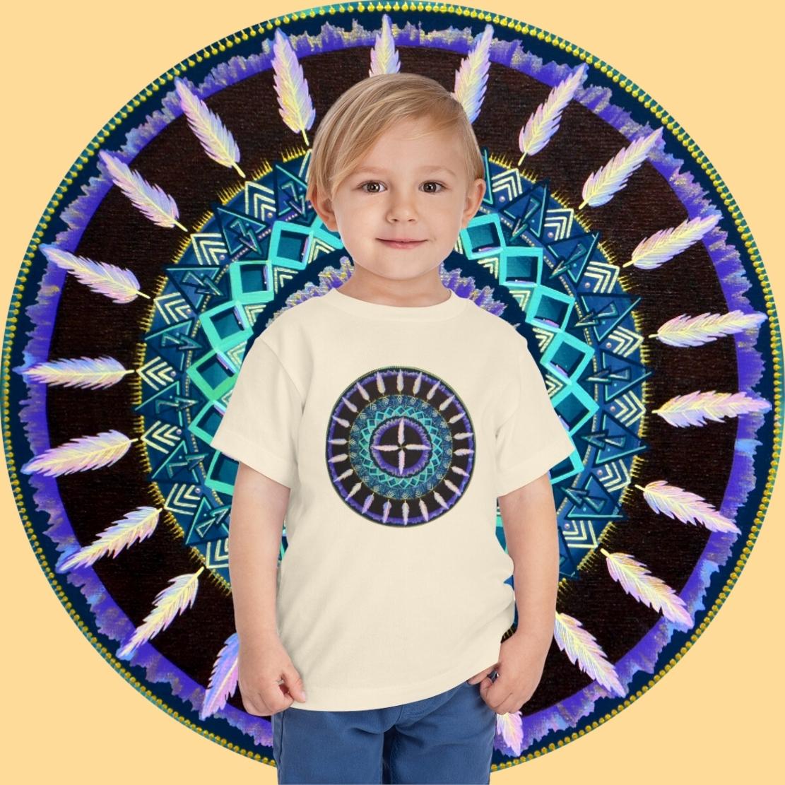 "Cuatro Vientos" Toddler Tee - Blue Flame Array Kids clothes