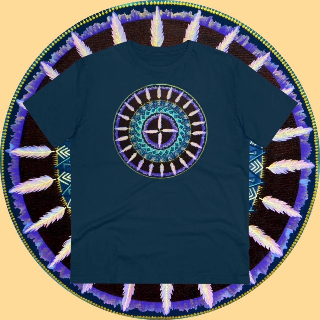 "Cuatro Vientos" Lords & Ladies Organic TriniTee - Blue Flame Array T-Shirt