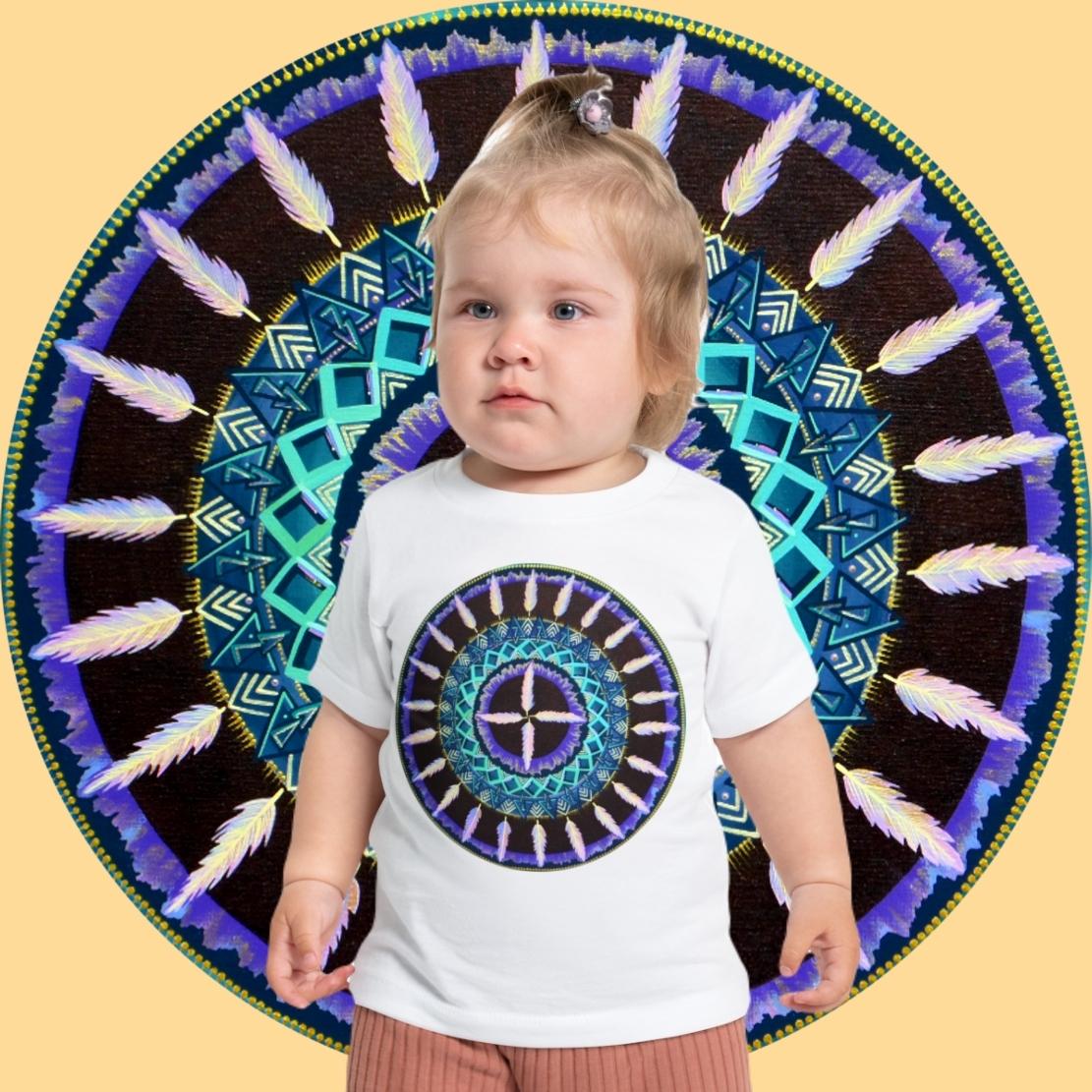 "Cuatro Vientos" Baby T-Shirt - Blue Flame Array Kids clothes