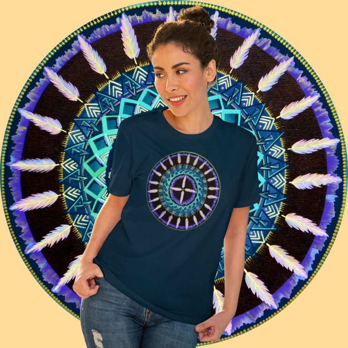 "Cuatro Vientos" Lords & Ladies Organic TriniTee - Blue Flame Array T-Shirt