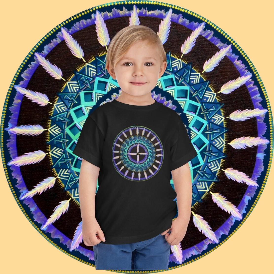 "Cuatro Vientos" Toddler Tee - Blue Flame Array Kids clothes