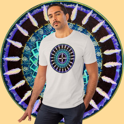 "Cuatro Vientos" Lords & Ladies Organic TriniTee - Blue Flame Array T-Shirt