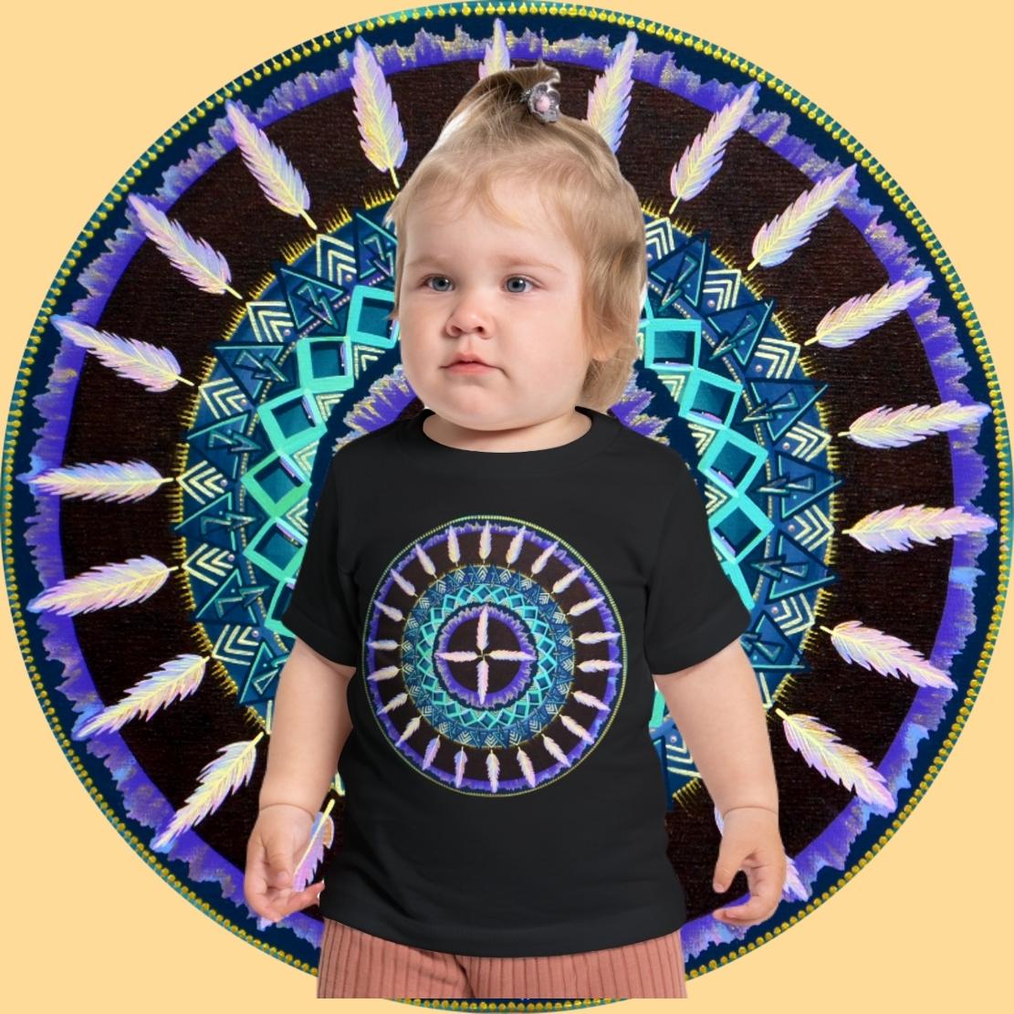 "Cuatro Vientos" Baby T-Shirt - Blue Flame Array Kids clothes