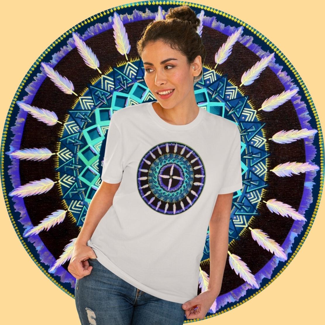 "Cuatro Vientos" Lords & Ladies Organic TriniTee - Blue Flame Array T-Shirt