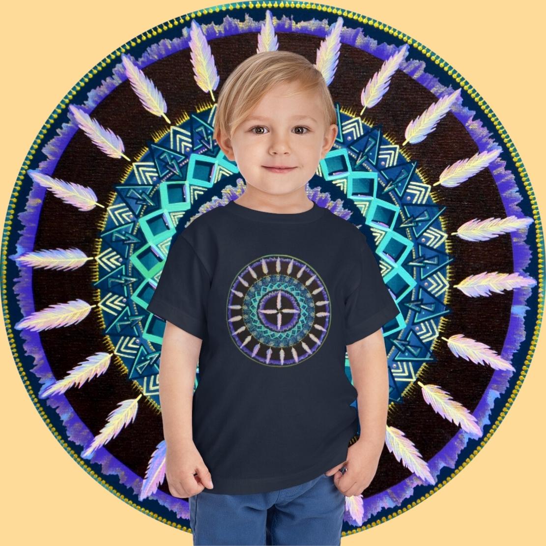 "Cuatro Vientos" Toddler Tee - Blue Flame Array Kids clothes