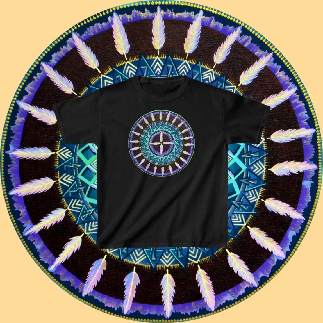 "Cuatro Vientos" Heavy Cotton Tee - Blue Flame Array Kids clothes