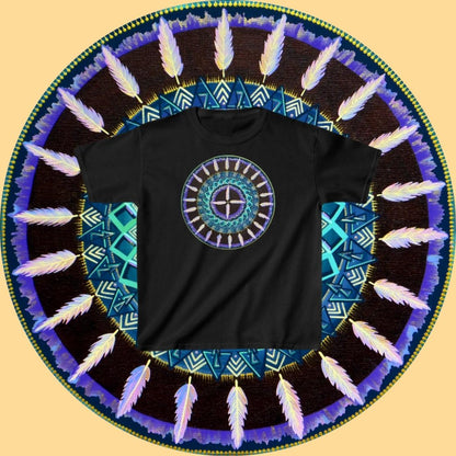 "Cuatro Vientos" Heavy Cotton Tee - Blue Flame Array Kids clothes