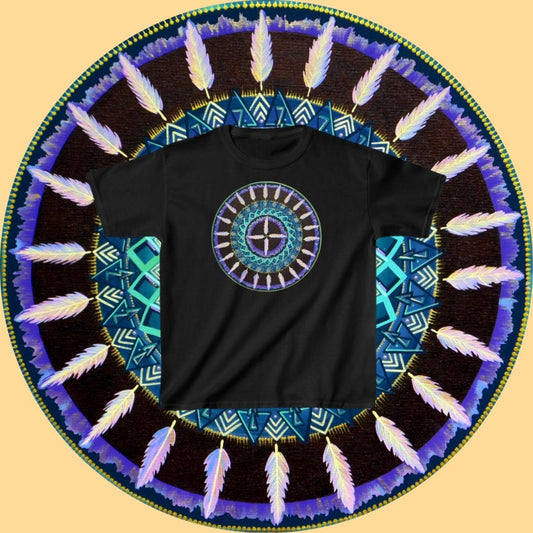 "Cuatro Vientos" Heavy Cotton Tee - Blue Flame Array Kids clothes