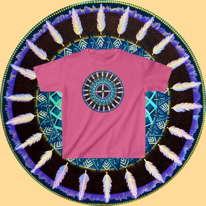 "Cuatro Vientos" Heavy Cotton Tee - Blue Flame Array Kids clothes