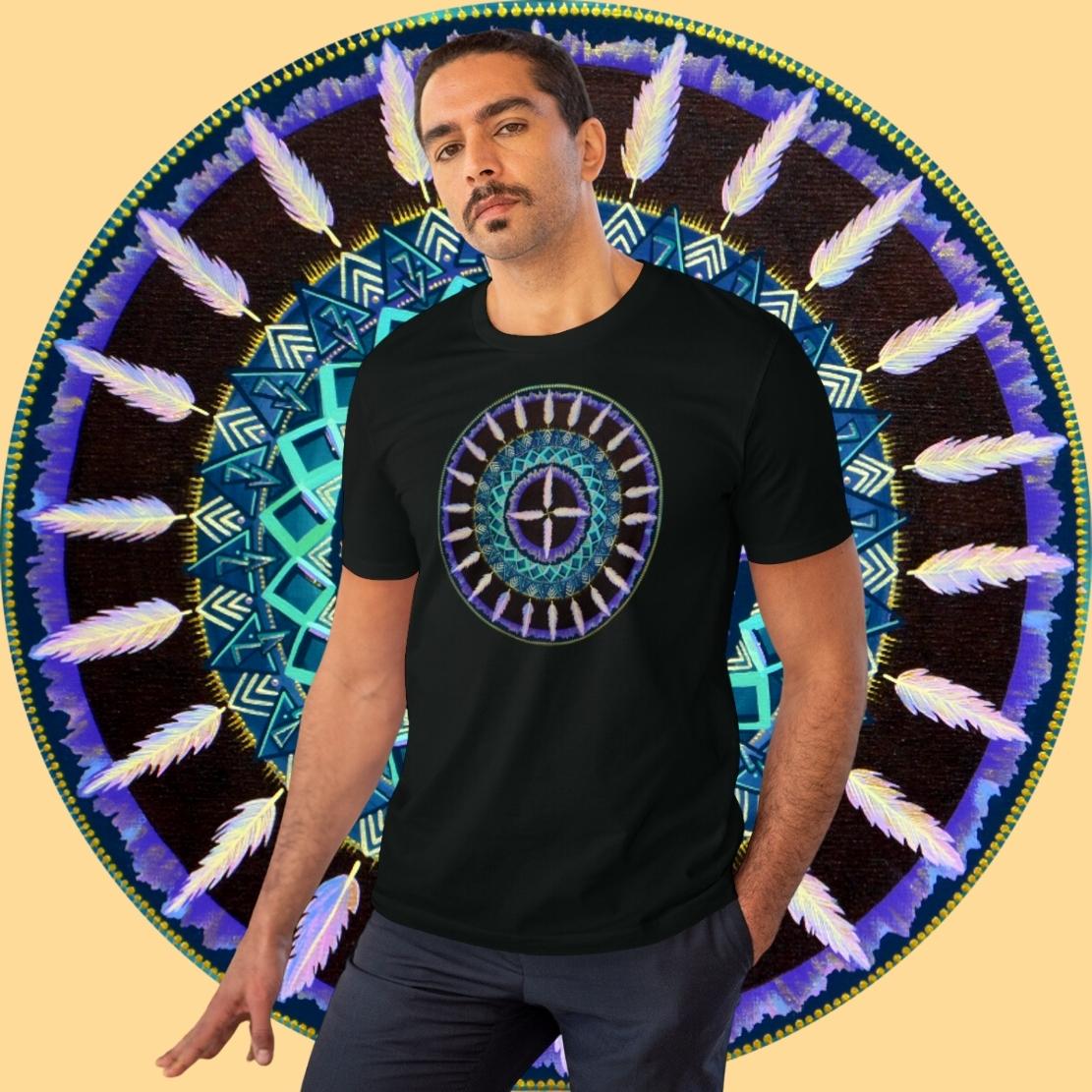 "Cuatro Vientos" Lords & Ladies Organic TriniTee - Blue Flame Array T-Shirt