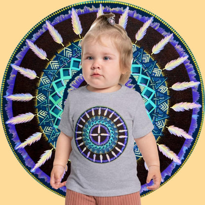 "Cuatro Vientos" Baby T-Shirt - Blue Flame Array Kids clothes