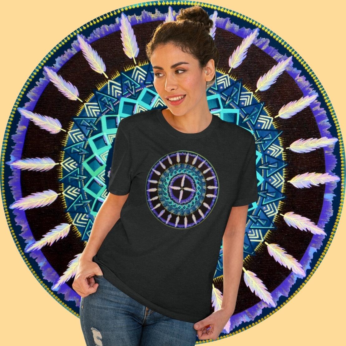 "Cuatro Vientos" Lords & Ladies Organic TriniTee - Blue Flame Array T-Shirt