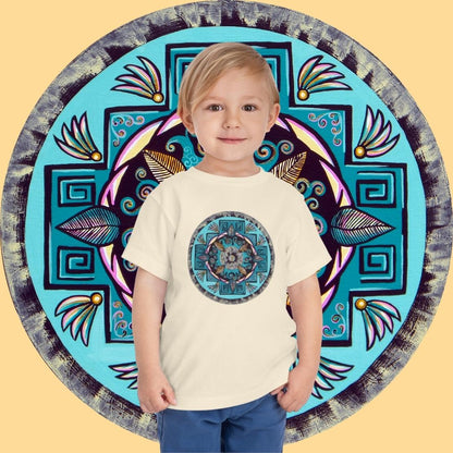 "Hojachakana" Toddler Tee - Blue Flame Array Kids clothes