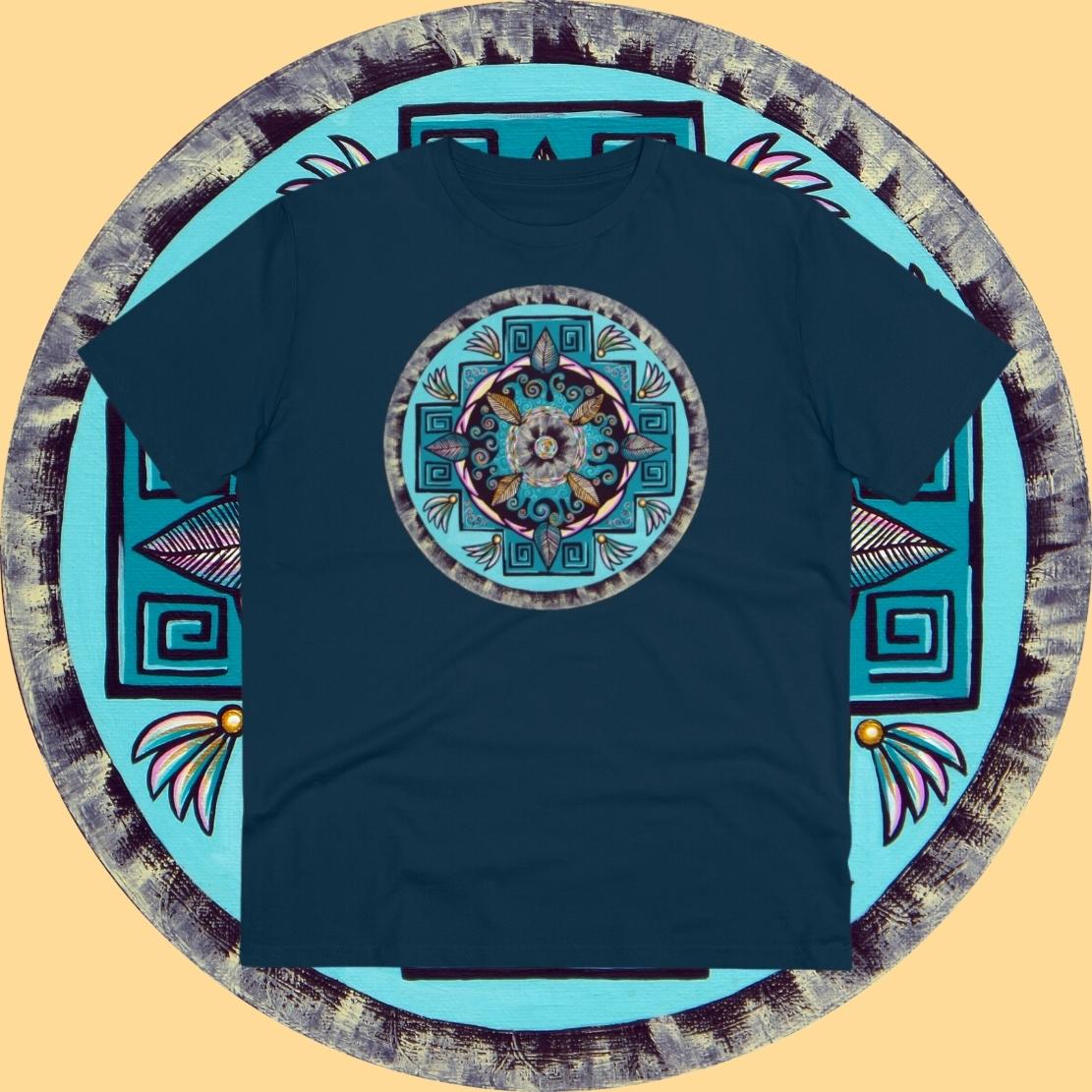 "Hojachakana" Lords & Ladies Organic TriniTee - Blue Flame Array T-Shirt