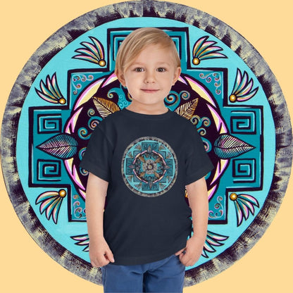 "Hojachakana" Toddler Tee - Blue Flame Array Kids clothes