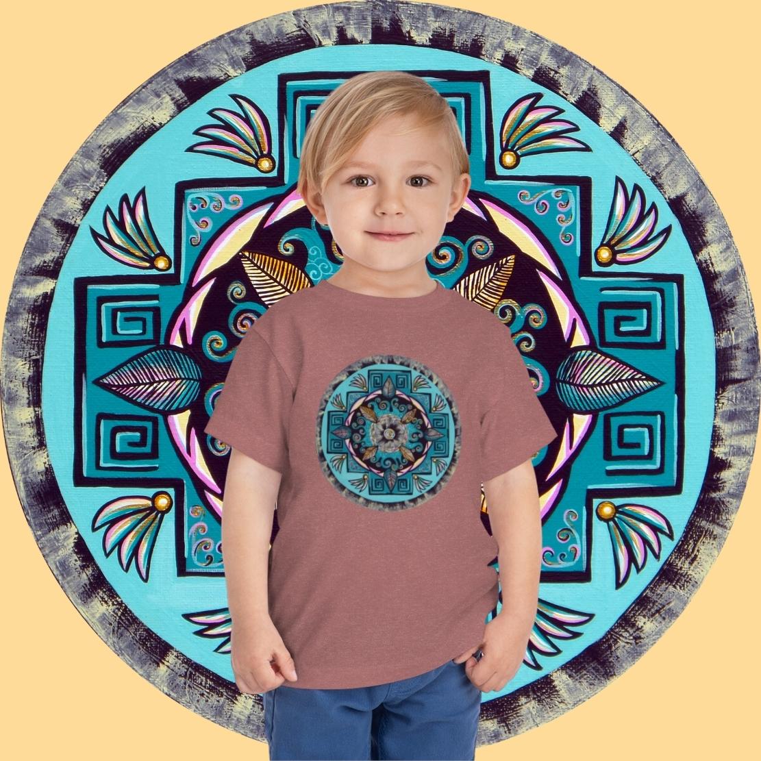 "Hojachakana" Toddler Tee - Blue Flame Array Kids clothes