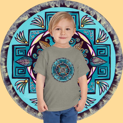 "Hojachakana" Toddler Tee - Blue Flame Array Kids clothes