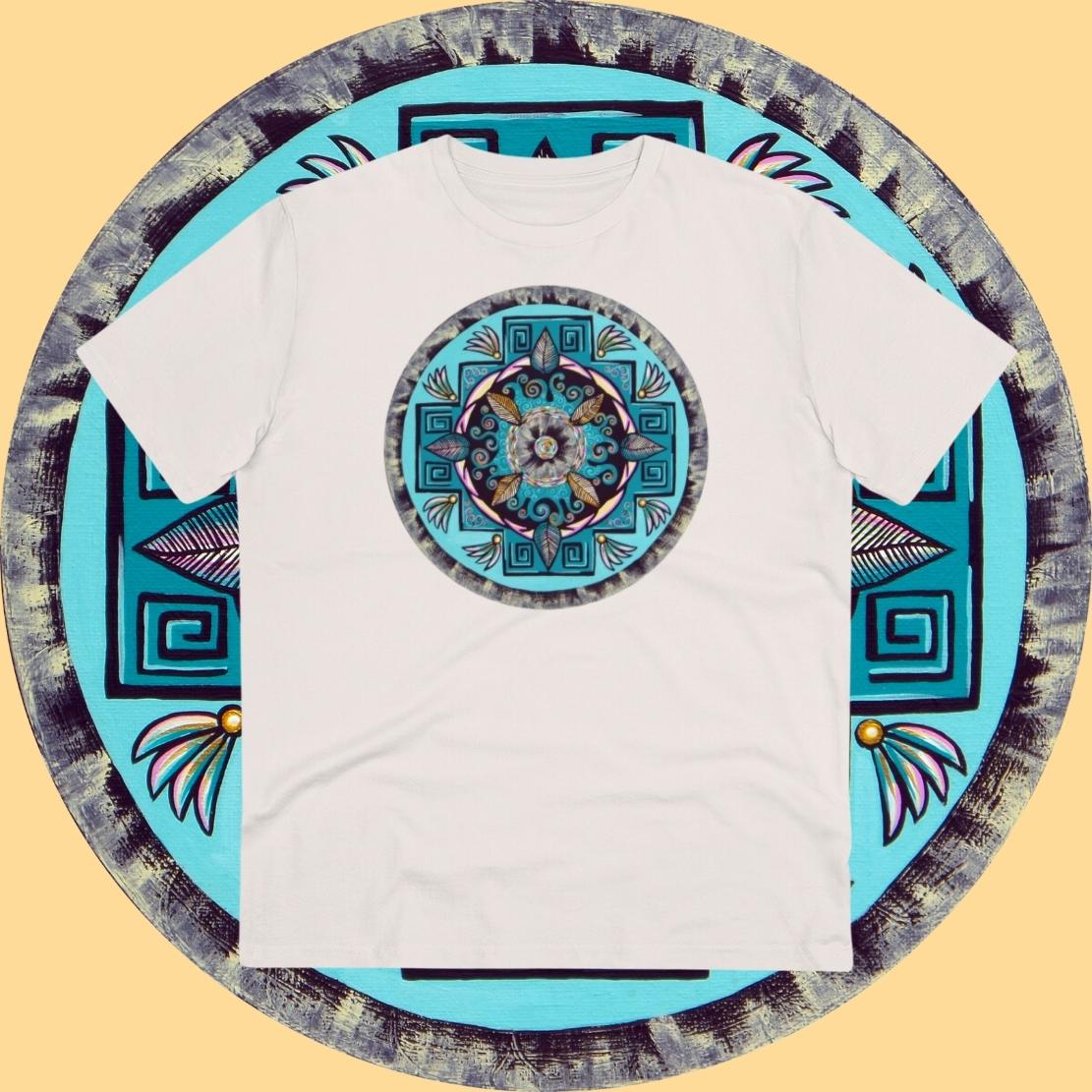 "Hojachakana" Lords & Ladies Organic TriniTee - Blue Flame Array T-Shirt