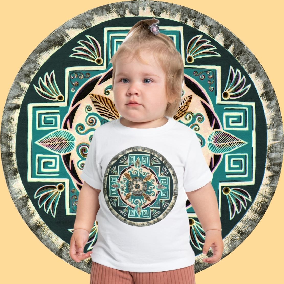 "Hojachakanazura" Baby T-Shirt - Blue Flame Array Kids clothes