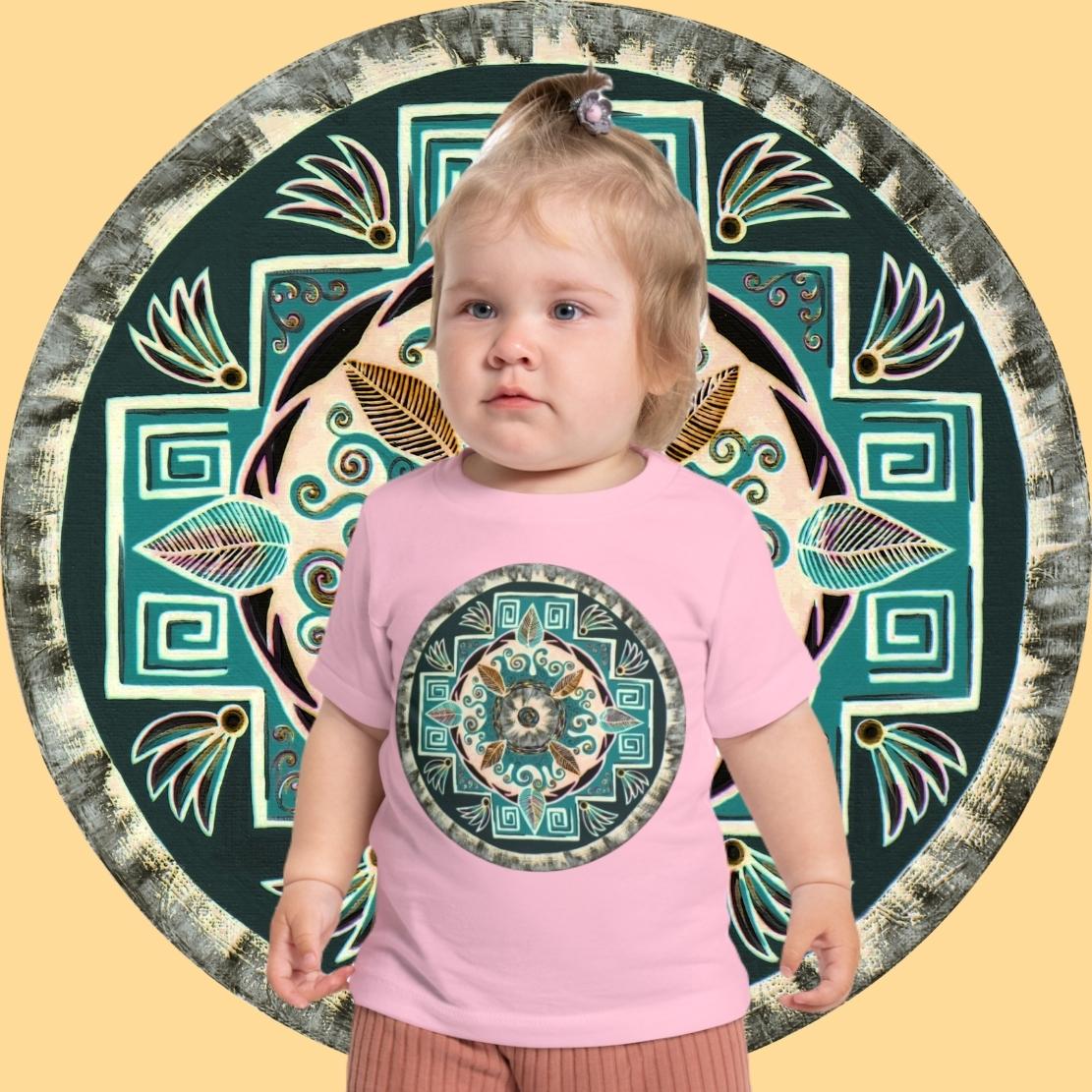 "Hojachakanazura" Baby T-Shirt - Blue Flame Array Kids clothes