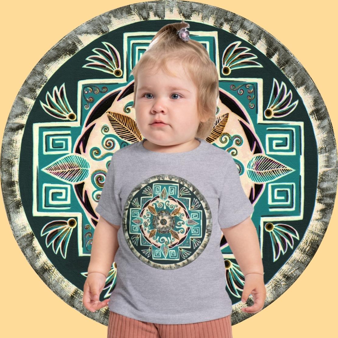 "Hojachakanazura" Baby T-Shirt - Blue Flame Array Kids clothes