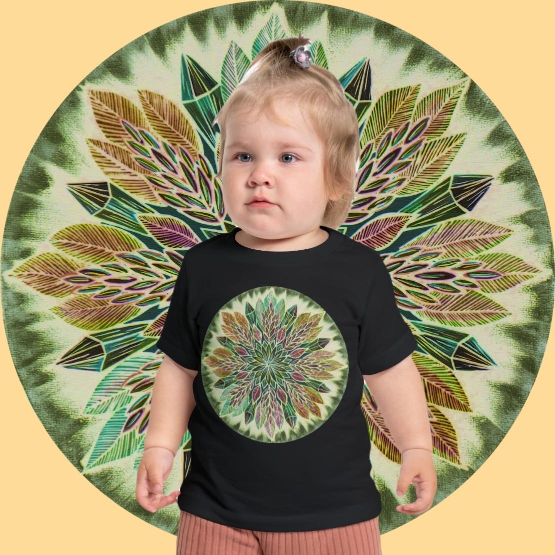 "Krystalhoja Verde" Baby Tee - Blue Flame Array Kids clothes