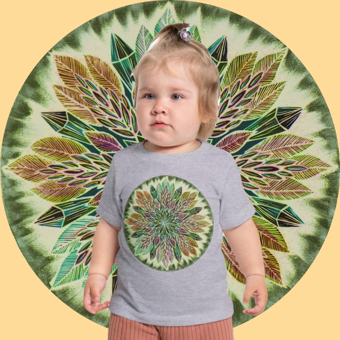 "Krystalhoja Verde" Baby Tee - Blue Flame Array Kids clothes