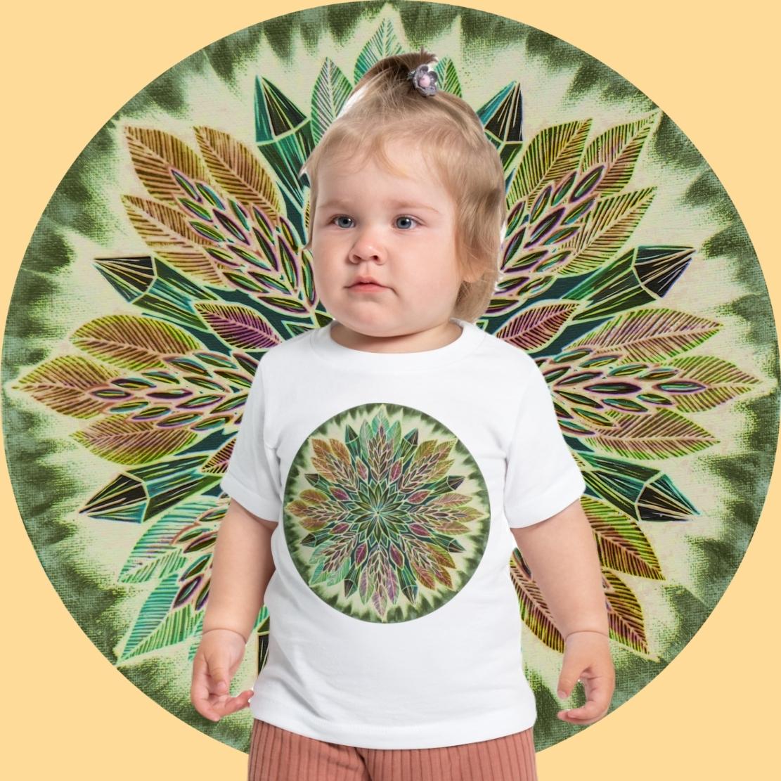 "Krystalhoja Verde" Baby Tee - Blue Flame Array Kids clothes