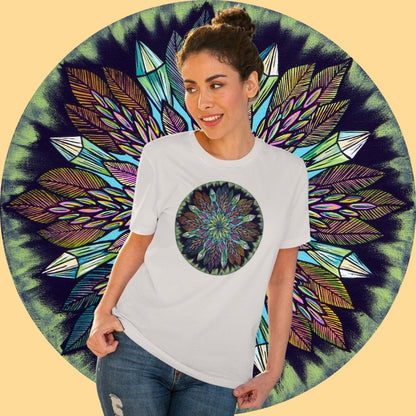 "Krystalhoja" Lords & Ladies Organic TriniTee - Blue Flame Array T-Shirt