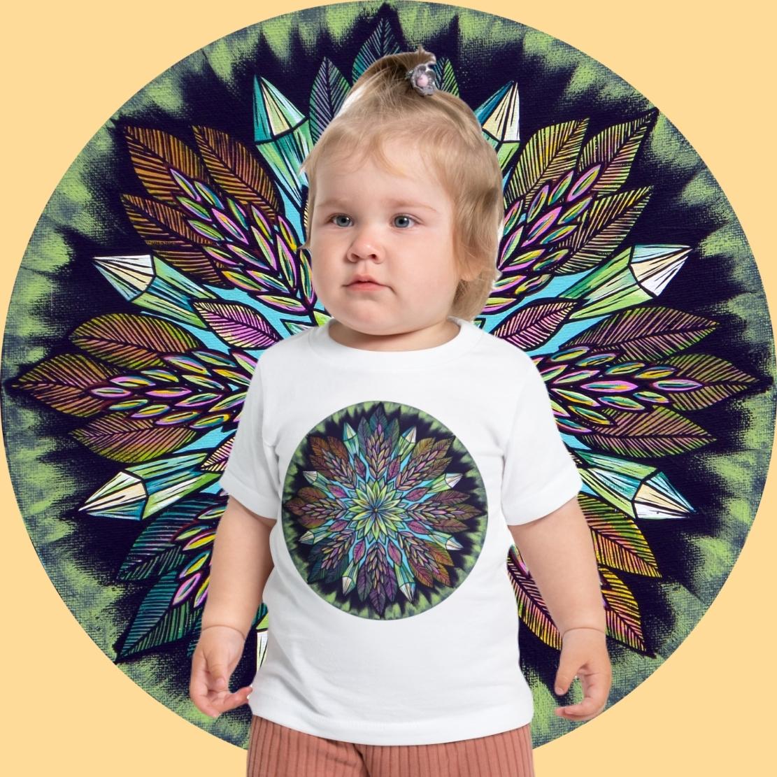 "Krystalhoja" Baby Tee - Blue Flame Array Kids clothes