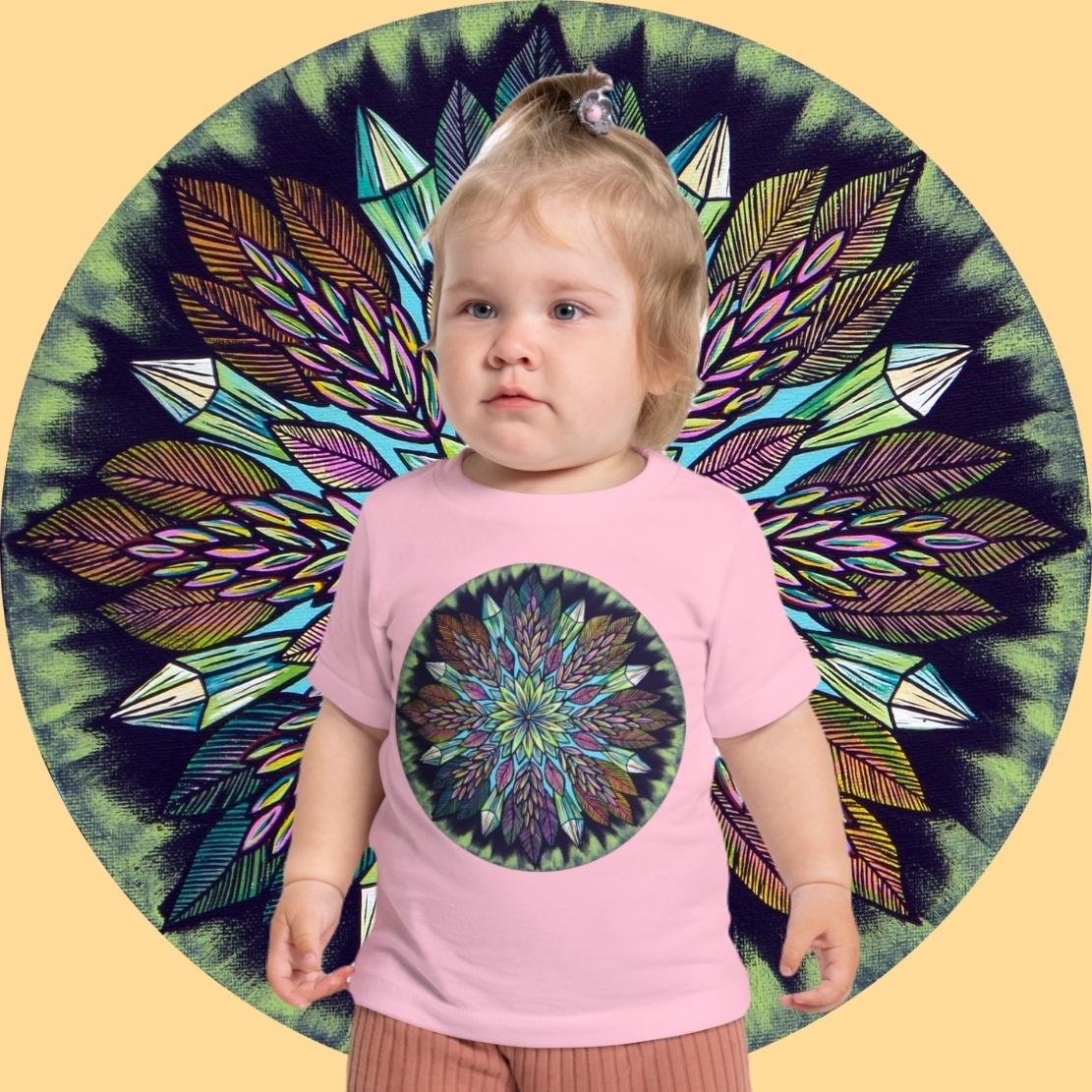 "Krystalhoja" Baby Tee - Blue Flame Array Kids clothes