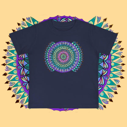 "Mandaladiosa" Baby Tee - Blue Flame Array Kids clothes