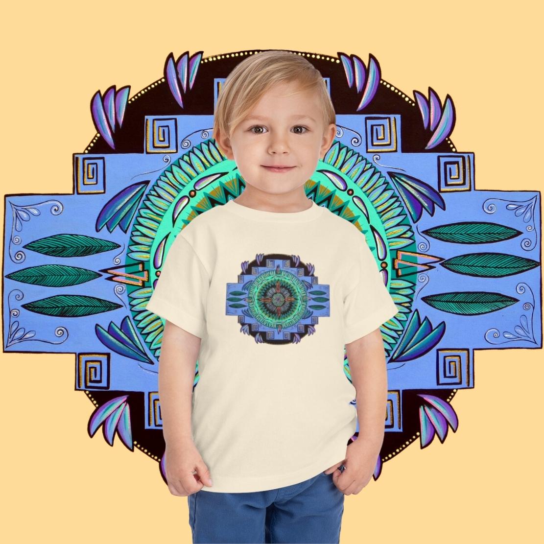 "Plumachakana" Toddler Tee - Blue Flame Array Kids clothes