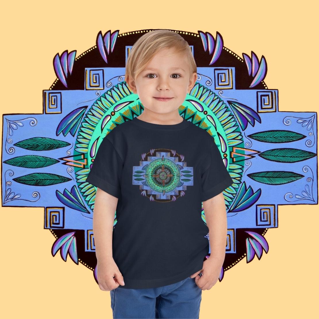 "Plumachakana" Toddler Tee - Blue Flame Array Kids clothes