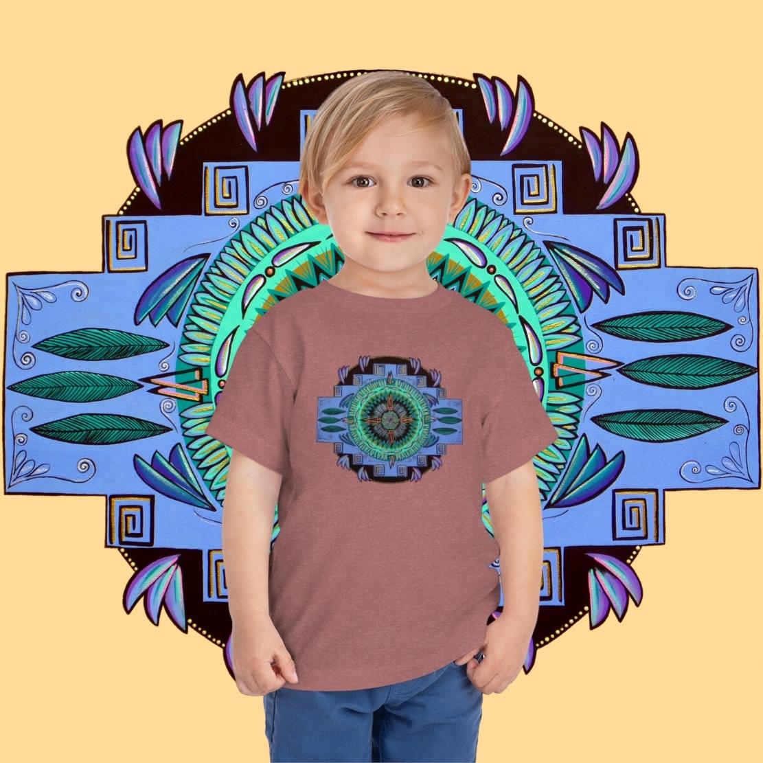 "Plumachakana" Toddler Tee - Blue Flame Array Kids clothes