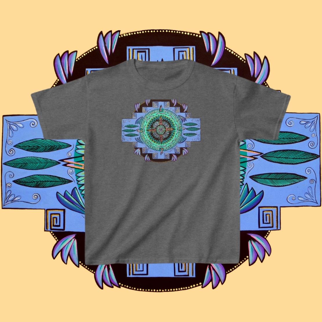 "Plumachakana" Heavy Cotton Tee - Blue Flame Array Kids clothes