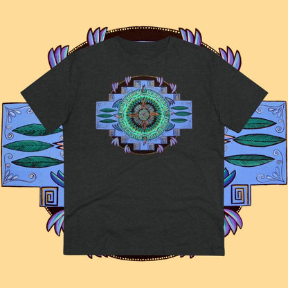 "Plumachakana" Lords & Ladies Organic TriniTee - Blue Flame Array T-Shirt