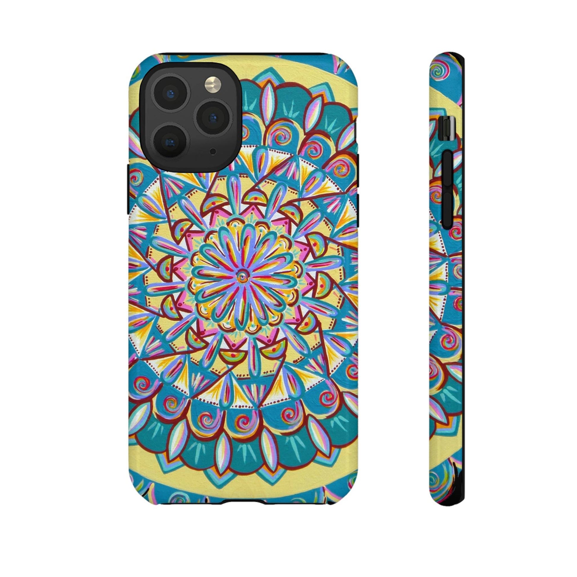 "Almandalayana" Art Phone Armor - Blue Flame Array iPhone 11 Pro / Glossy Phone Case