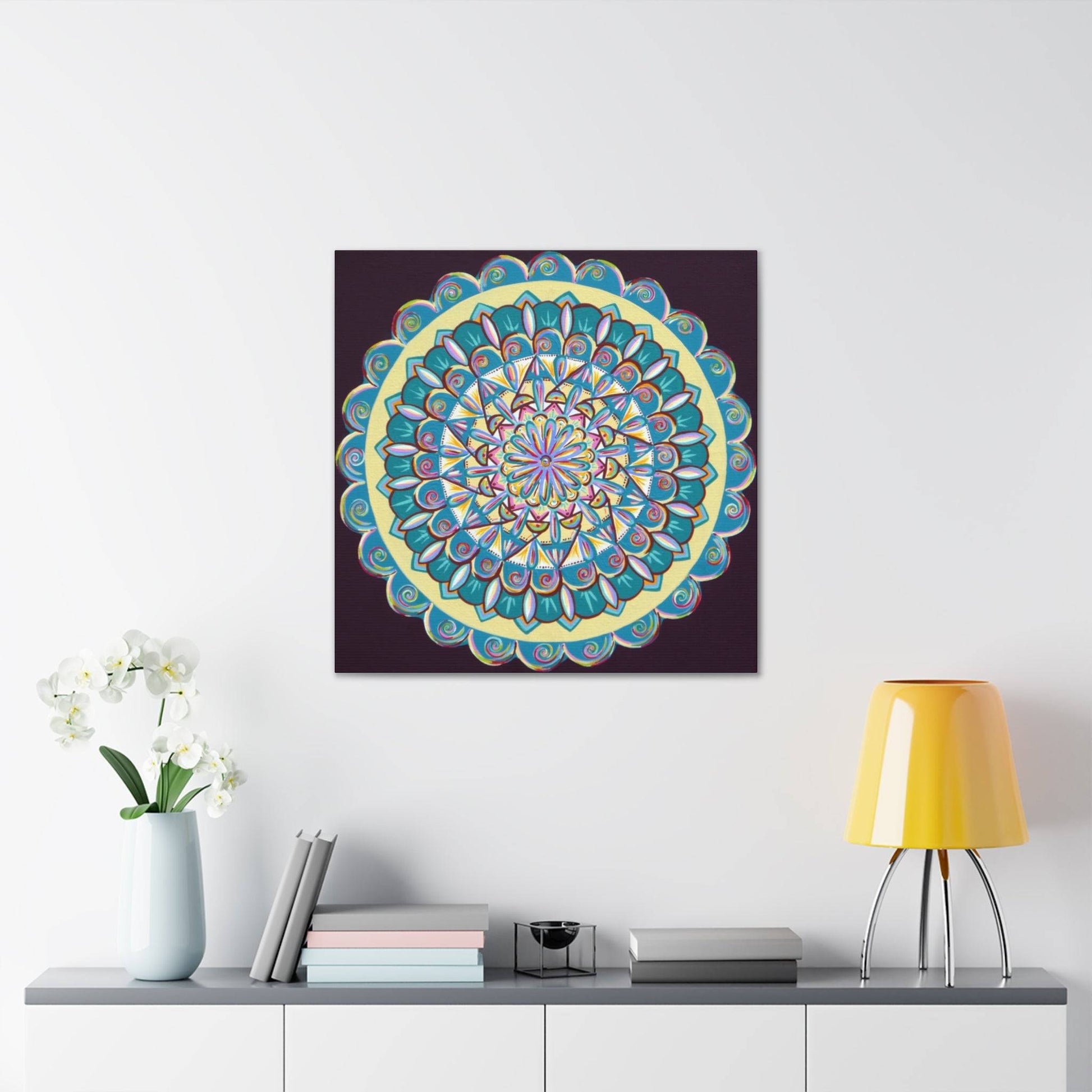 "Almandalayana" Canvas Gallery Wraps - Blue Flame Array Canvas