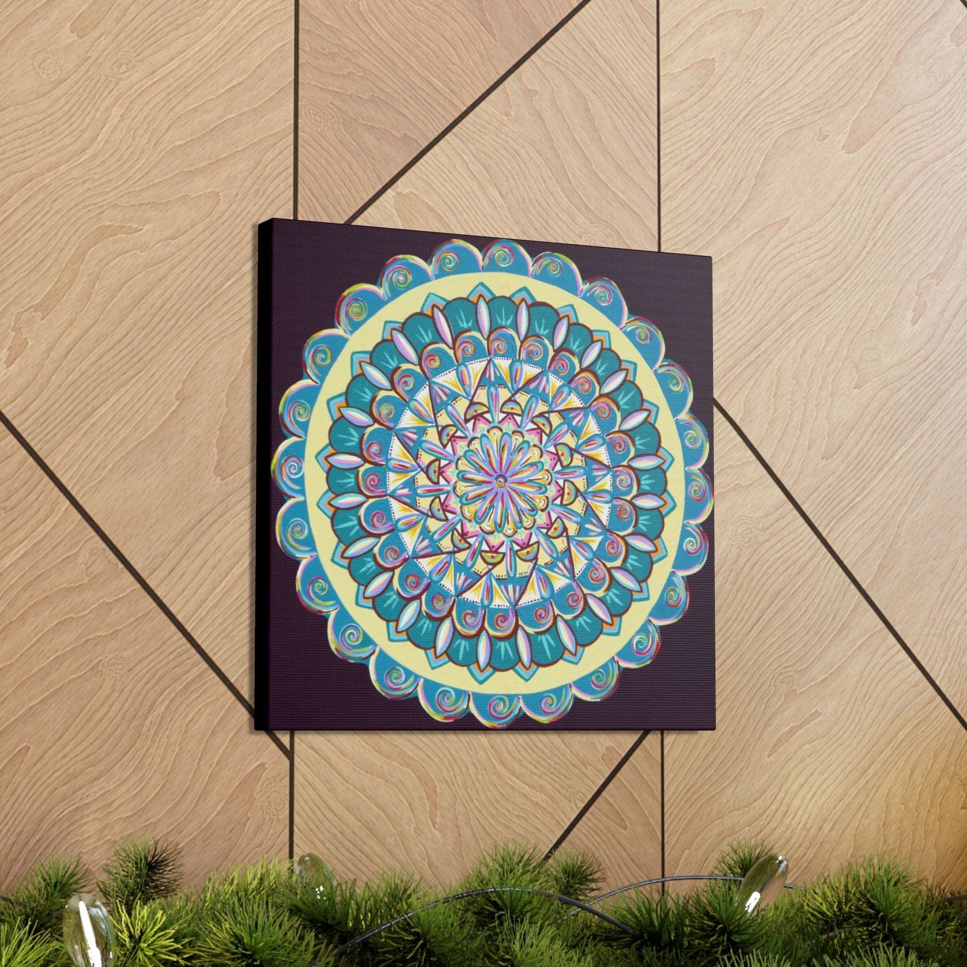 "Almandalayana" Canvas Gallery Wraps - Blue Flame Array Canvas